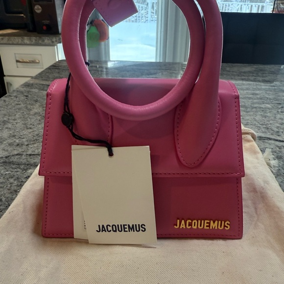 Jacquemus La Chiquita Noued Leather Logo Top Handle Bag